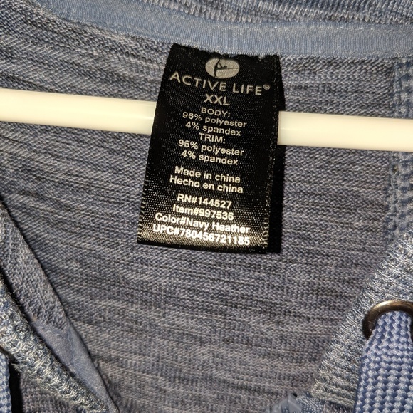 Active Life Navy Heather Vest Tulip Split Back - Picture 3 of 4